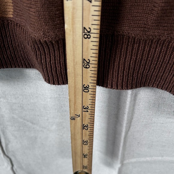 Borgati Vintage Mens 3XL Brown Geometric Coogie Style Knit Crewneck Sweater - Picture 5 of 7
